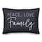 20" x 14" Peace Love Family Versatile Throw Pillow